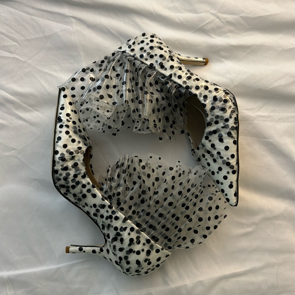 Polka Dot Pump Heels